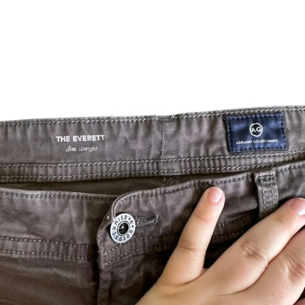 AG Adriano Goldschmied Gray The Everett‎ Slim Straight Jeans Mens 36 x 32 - Picture 3 of 4